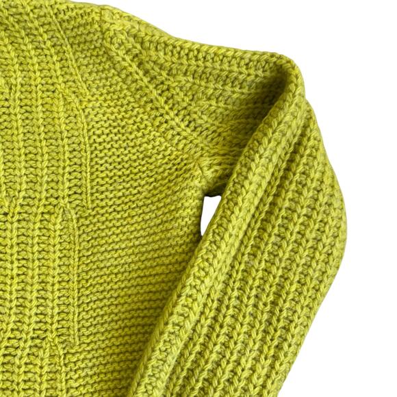 Banana Republic Sz M Wool Alpaca Blend Mixed Chunky Knit Turtleneck Sweater - Picture 14 of 16